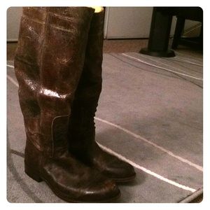 Talk Brown Leather Boots